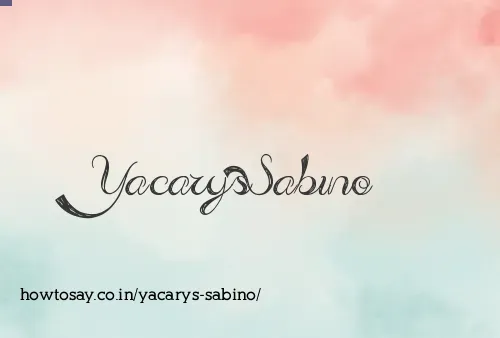 Yacarys Sabino