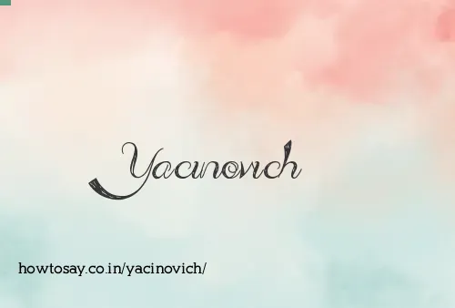 Yacinovich