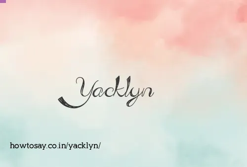 Yacklyn