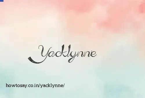 Yacklynne