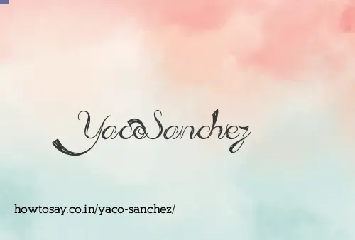Yaco Sanchez