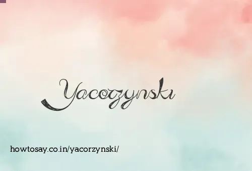 Yacorzynski