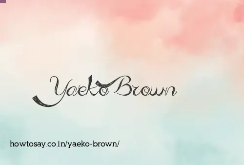 Yaeko Brown