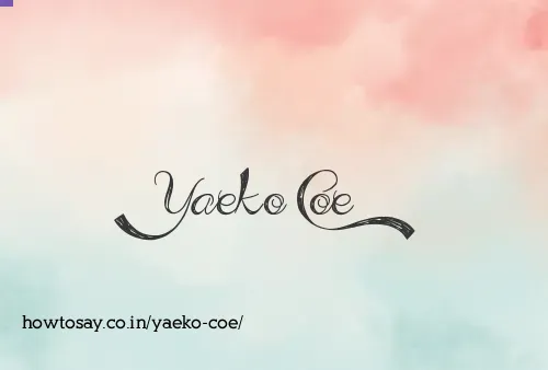 Yaeko Coe