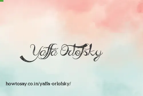 Yaffa Orlofsky