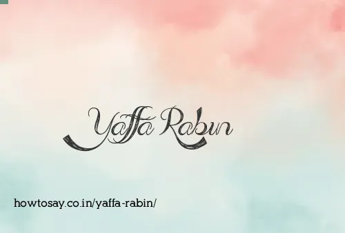 Yaffa Rabin