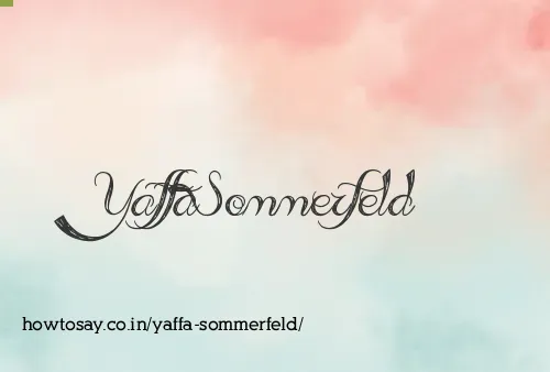Yaffa Sommerfeld
