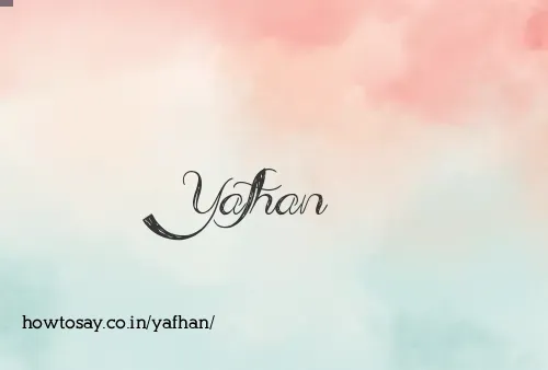 Yafhan