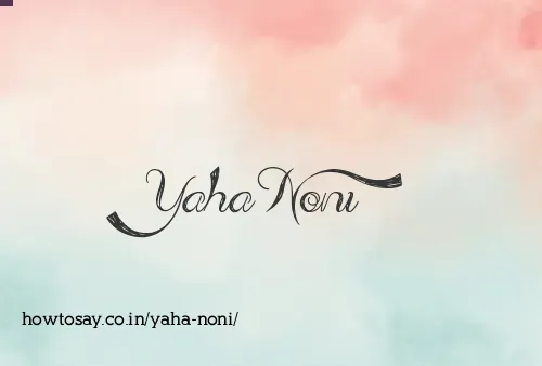 Yaha Noni