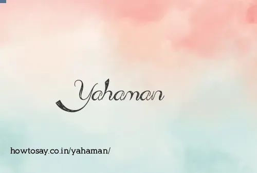 Yahaman