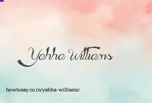 Yahha Williams