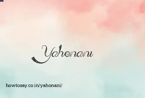 Yahonani