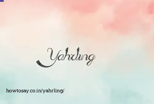 Yahrling