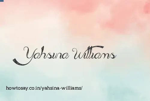 Yahsina Williams