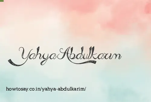 Yahya Abdulkarim
