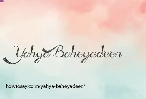 Yahya Baheyadeen