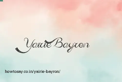 Yairie Bayron