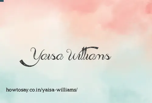Yaisa Williams