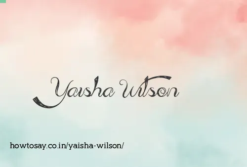 Yaisha Wilson