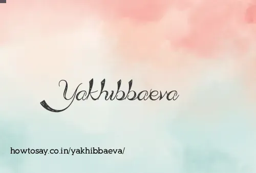 Yakhibbaeva