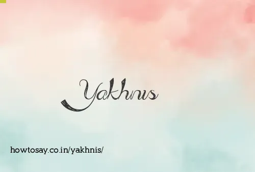 Yakhnis