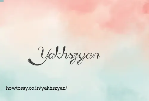 Yakhszyan