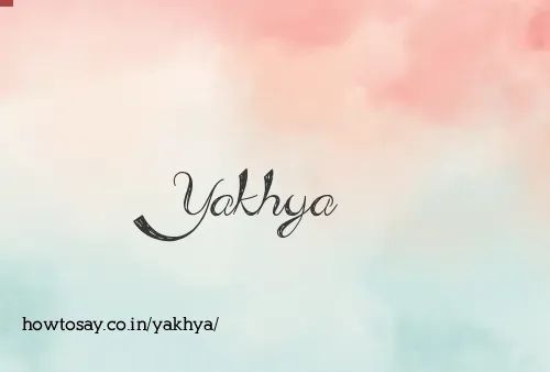 Yakhya