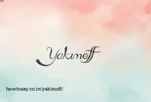 Yakimoff