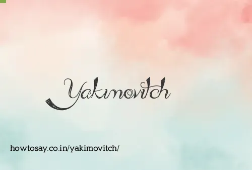 Yakimovitch
