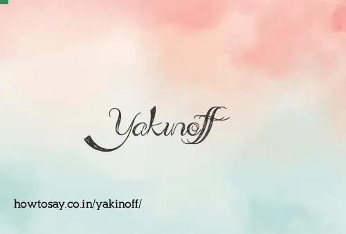 Yakinoff