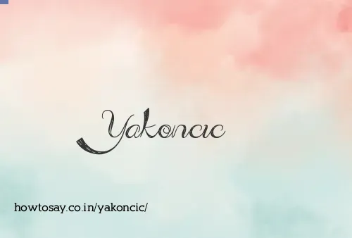 Yakoncic