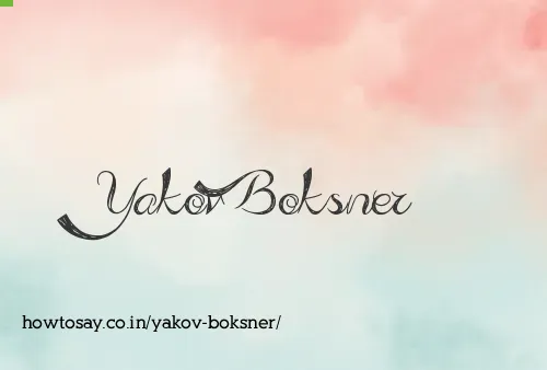 Yakov Boksner