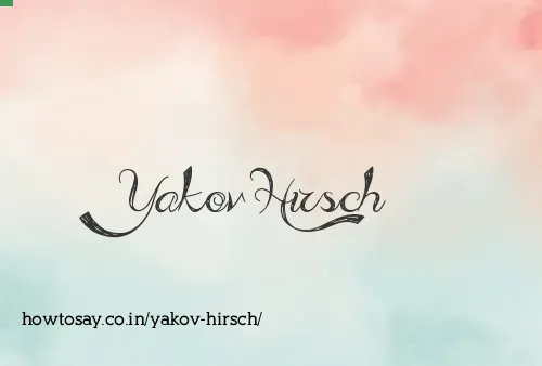 Yakov Hirsch