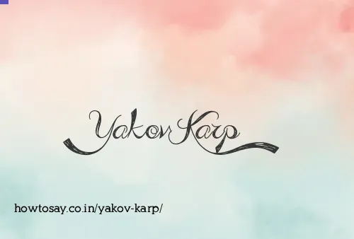 Yakov Karp