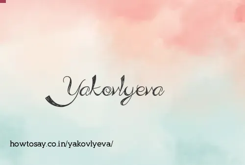 Yakovlyeva
