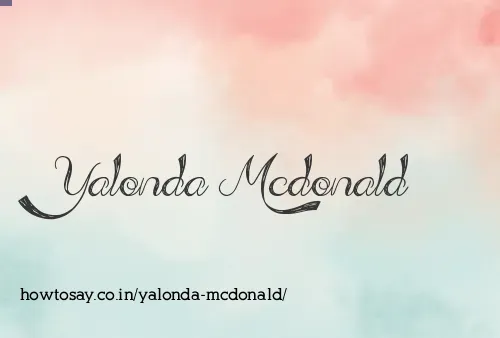 Yalonda Mcdonald