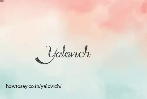 Yalovich