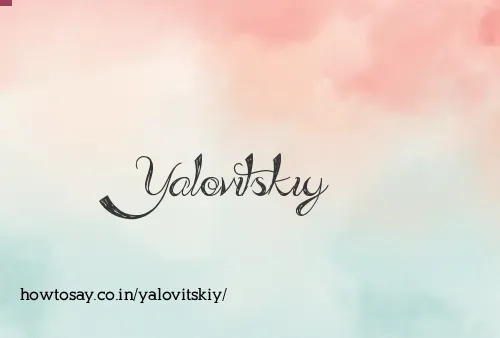 Yalovitskiy
