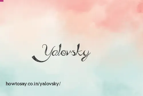 Yalovsky