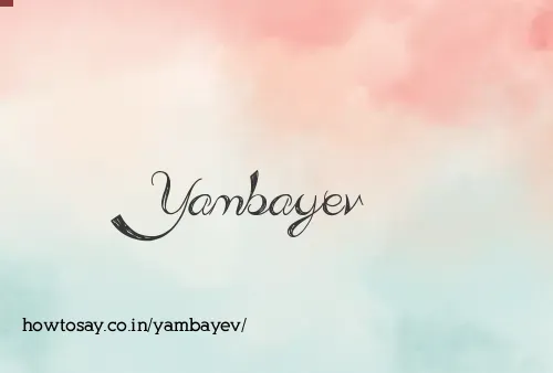 Yambayev