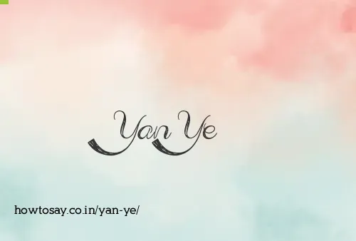 Yan Ye