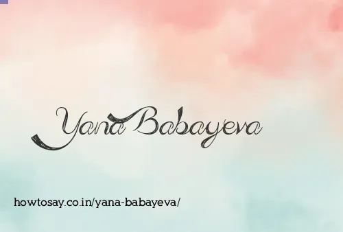 Yana Babayeva