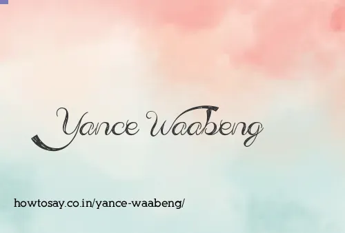 Yance Waabeng