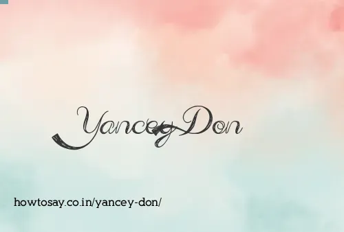 Yancey Don