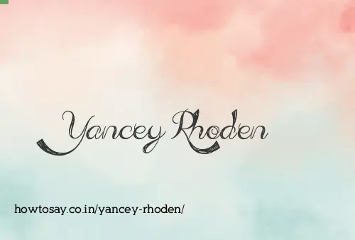 Yancey Rhoden