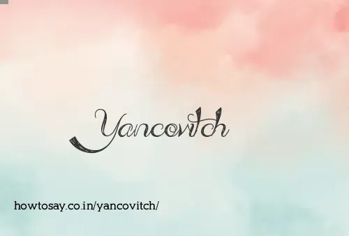 Yancovitch