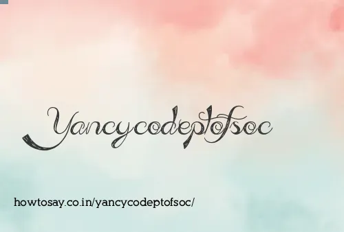Yancycodeptofsoc