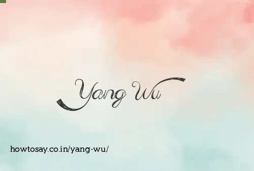 Yang Wu