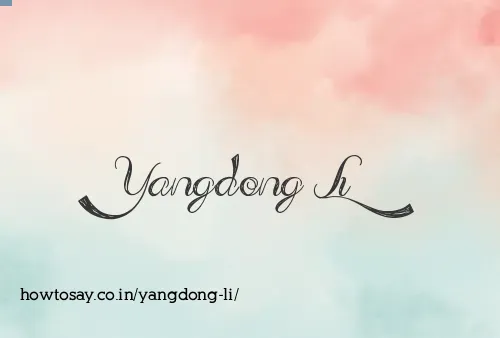 Yangdong Li