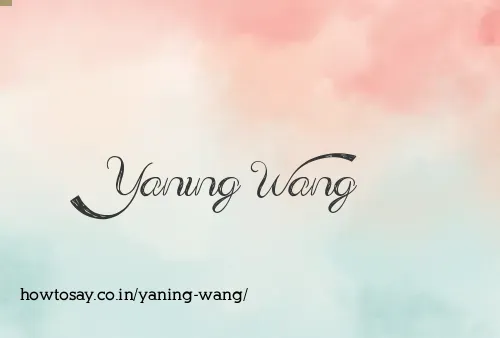 Yaning Wang